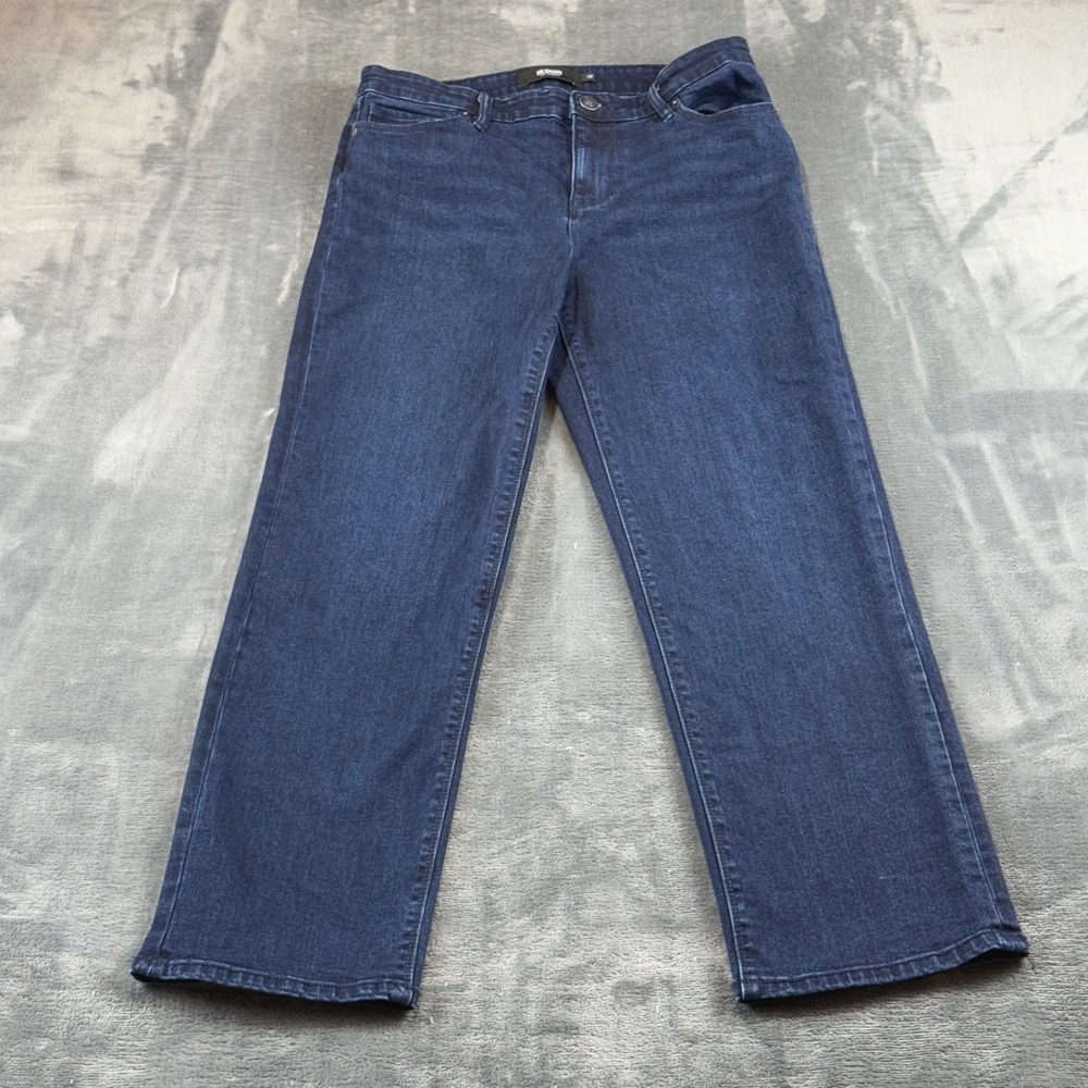 Hudson Los Angeles Women Dark Wash Straight Leg Jeans Size 10 Stretch Denim